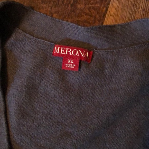 Merona Gray Ribbon Cardigan - Picture 2 of 4
